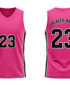 Custom Pink Basketball Embroidered Jersey – Wholesale Polyester Teamwear
