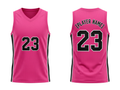 Custom Pink Basketball Embroidered Jersey – Wholesale Polyester Teamwear