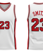 Custom White Basketball Embroidered Jersey Wholesale Polyester Teamwear