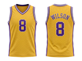 Custom Yellow Basketball Embroidered Jersey Wholesale Polyester Teamwear