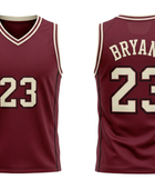 Custom Maroon Basketball Embroidered Jersey Wholesale Polyester Teamwear