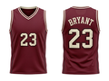 Custom Maroon Basketball Embroidered Jersey Wholesale Polyester Teamwear