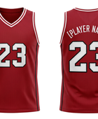 Custom Red Basketball Embroidered Jersey Wholesale Polyester Teamwear