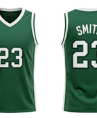 Custom Dark Green Basketball Embroidered Jersey – Wholesale Polyester Teamwear