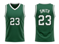 Custom Dark Green Basketball Embroidered Jersey – Wholesale Polyester Teamwear