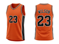 Custom Orange Basketball Embroidered Jersey – Wholesale Polyester Teamwear