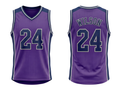 Custom Purple Basketball Embroidered Jersey – Wholesale Polyester Teamwear