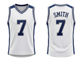 Custom White Basketball Embroidered Jersey – Wholesale Polyester Teamwear
