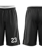 Custom Black Basketball Embroidered Shorts – Wholesale Polyester Teamwear