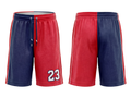 Custom Red Navy Basketball Embroidered Shorts – Wholesale Polyester Teamwear