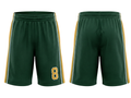 Custom Dark Green Basketball Embroidered Shorts – Wholesale Polyester Teamwear