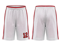 Custom White Basketball Embroidered Shorts – Wholesale Polyester Teamwear