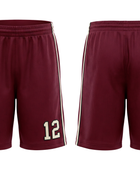 Custom Maroon Basketball Embroidered Shorts – Wholesale Polyester Teamwear
