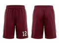 Custom Maroon Basketball Embroidered Shorts – Wholesale Polyester Teamwear