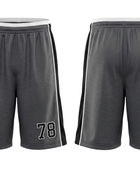 Custom Charcoal Basketball Embroidered Shorts Wholesale Polyester Teamwear