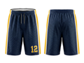 Custom Navy Basketball Embroidered Shorts Wholesale Polyester Teamwear