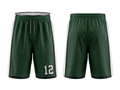 Custom Dark Green Basketball Embroidered Shorts – Wholesale Polyester Teamwear