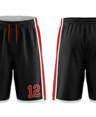 Custom Black Basketball Embroidered Shorts – Wholesale Polyester Teamwear