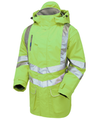 Rail Unlined Storm Coat B2B Low MOQ Reflective Work Coat Fluorescent Yellow Workwear