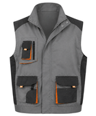 Utility Gilet – Low MOQ B2B Sleeveless Workwear Vest with Storm Flap in Grey & Black