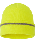 Reflective Work Beanie – Low MOQ B2B Insulated Winter Hat in Fluorescent Yellow