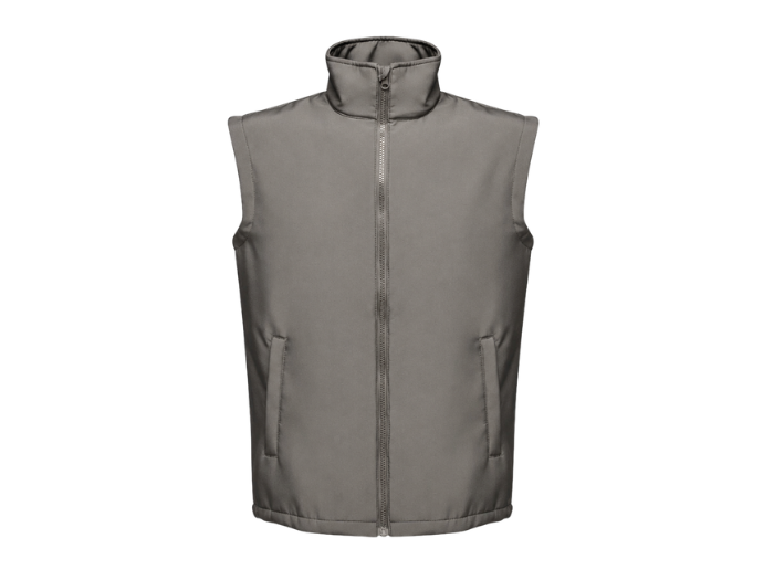 Mechanic Soft Shell Bodywarmer grey for Wholesale Workwear | Low MOQ & Customization front design preview