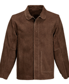 Leather Welding Jacket - Brown | B2B Low MOQ Custom Workwear Manufacturer