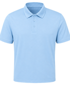 Short Sleeve Work Polo Shirt Light Blue  B2B Low MOQ Custom Work Polo Shirt Manufacturer