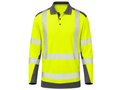 B2B Haulage Reflective Long Sleeve Polo Shirt Fluorescent Yellow/Grey Low MOQ