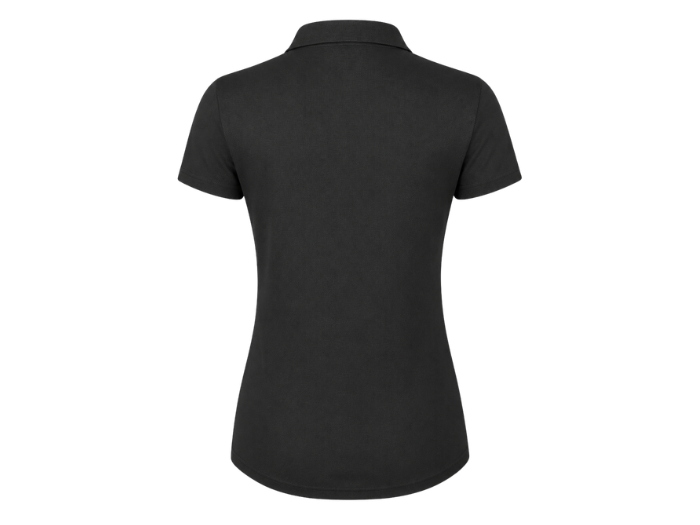 B2B Women’s Hairdressing Polo Shirt Black Low MOQ Custom Salon Workwear