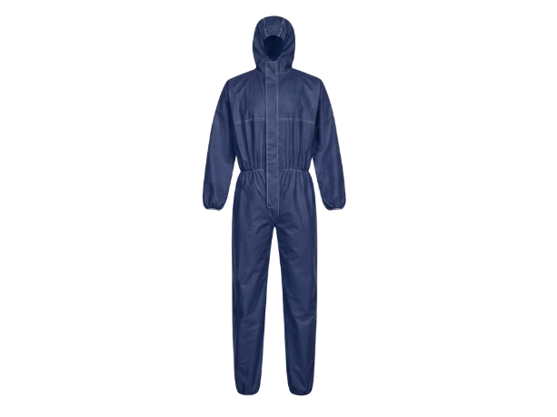 B2B Pro Coverall Navy Custom Mechanic Workwear Low MOQ front design preview