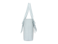 B2B Knotted Handle Leather Tote Bag Ice Blue Custom Leather Bag