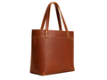 B2B Chestnut Brown Classic Leather Shoulder Tote Bag