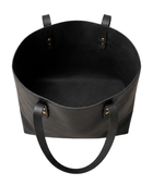 Classic Black Leather Tote Bag B2B Low MOQ Custom Leather Bag