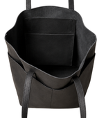 Black Leather Shoulder Tote Bag B2B Low MOQ Custom Tote Bag