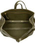 B2B Leather Backpack Tote Bag Olive Low MOQ Custom