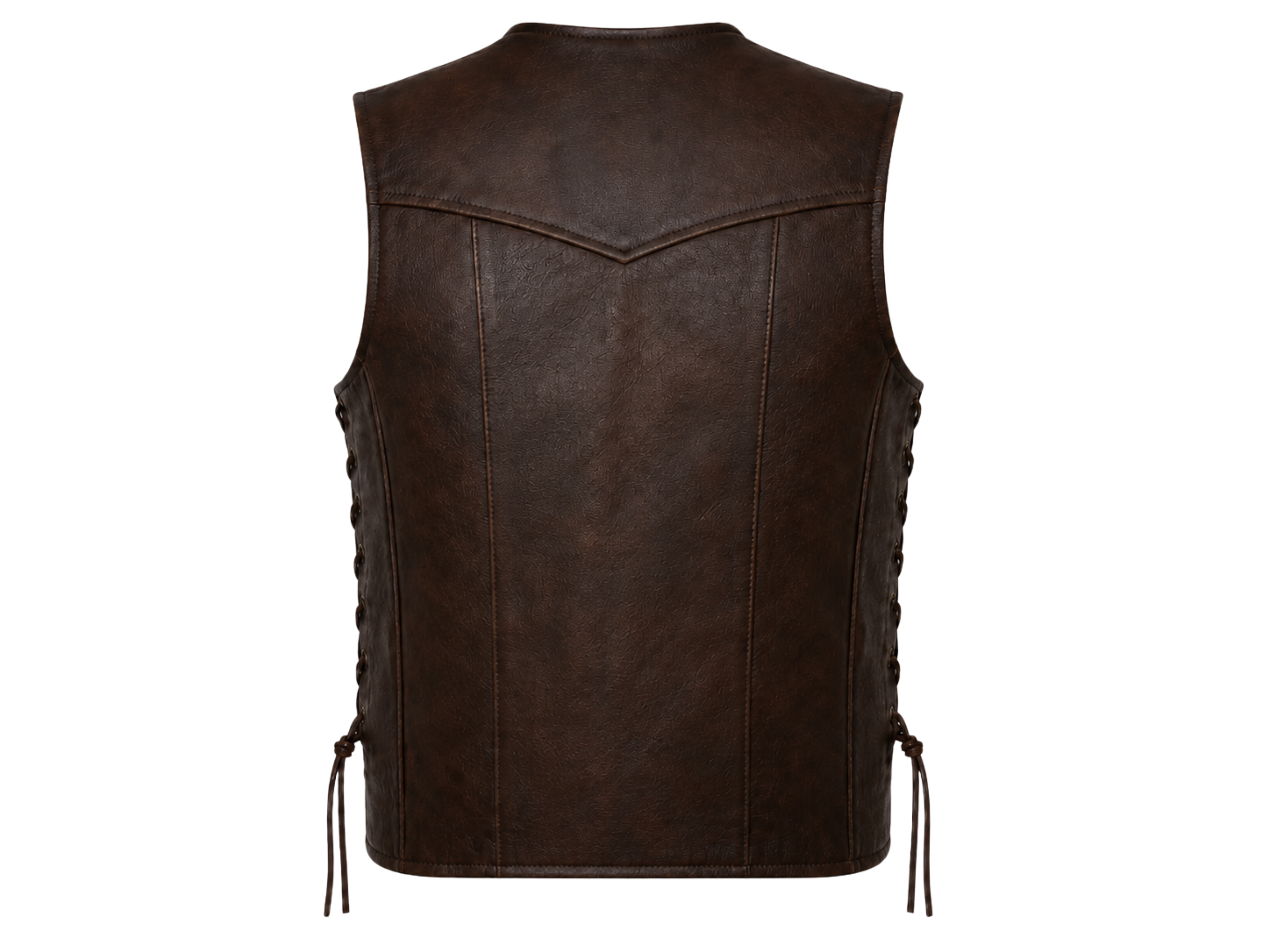 B2B Men’s Dark Brown Leather Hunting Vest Low MOQ Hunting