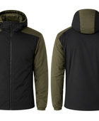 B2B Insulated Eider Down Hooded Puffer Jacket Low MOQ Black/Olive