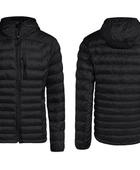 Men’s Thermal Hooded Eider Down Puffer Jacket Black B2B