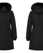 Women’s Black Fur Trim Hooded Long Coat B2B Low MOQ Winter Manufacturer