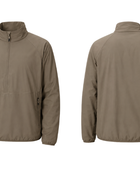 B2B Taupe Half-Zip Eider Down Pullover Jacket Low MOQ Winter Manufacturer