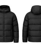 Personalize Men’s Black B2B Hooded Eider Down Puffer Jacket Low MOQ