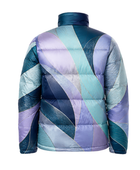 Abstract Geometric-Print Sublimated Puffer Jacket – Navy, Aqua, Lavender and Light Grey | B2B Low MOQ