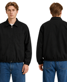 Custom Men’s Black Zip-Front Casual Denim Jacket B2B