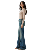 Slim Bootcut Denim Pants Mid Blue Distressed Wash | B2B Low MOQ