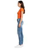Skinny Denim Pants Light Blue Distressed Wash | B2B Low MOQ