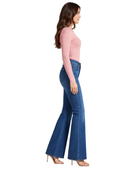Flared Denim Pants Mid Blue Wash Five Pocket Design | B2B Low MOQ