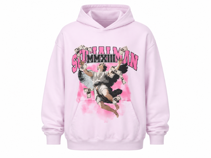 Custom B2B Pink Printed Hoodie DTG Low MOQ Hoodie Manufacturer