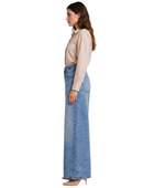 Wide Leg Denim Pants Light Blue Faded Wash | B2B Low MOQ