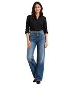 Straight Leg Denim Pants Mid Blue Distressed Wash | B2B Low MOQ